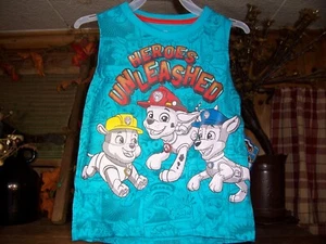 PAW PATROL BOYS TODDLER TANK TOP T SHIRT SIZE 12 MO BLUE GRAPHIC SUMMER CASUAL - Picture 1 of 1