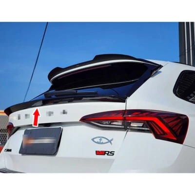 Black Fit For 2019-2024 Skoda Octavia Combi MK4 Rear Middle Trunk Spoiler - Image 1 of 4