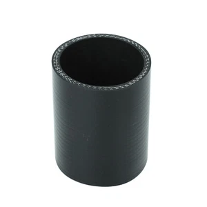 Acoplador de manguera de silicona recta negra de 3" pulgadas ID:76 mm Turbo intercooler tubo - Imagen 1 de 5