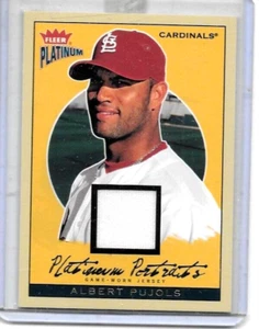 CAMISETA USADA ALBERT PUJOLS 2004 FLEER PLATINO RETRATOS JUEGO - Imagen 1 de 1