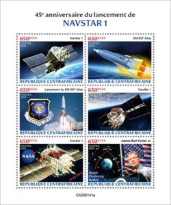 África Central - Navstar 2023 1 aniversario de lanzamiento - Hoja de 6 sellos - CA230141a - Imagen 1 de 1