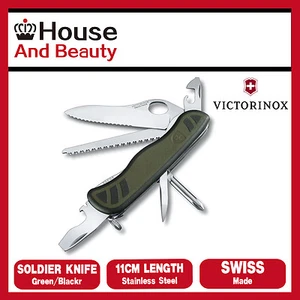 NUEVO Cuchillo de Soldado Suizo Victorinox 08 Verde/Negro Una Mano 0.8461.MWCH 35450 - Imagen 1 de 5