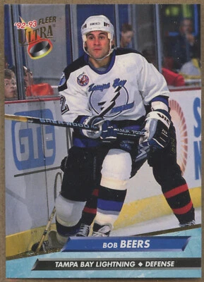 1992-93 Fleer Ultra #407 Bob Beers Tampa Bay Lightning - Image 1 of 2
