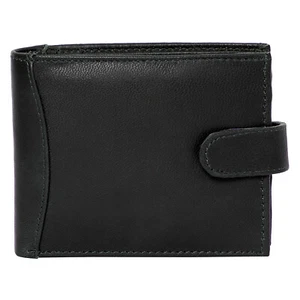 Gents Real Leather Wallet RFID SAFE Contactless Card Blocking ID Protection 340 - Picture 1 of 4