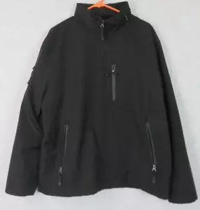 Mens TTech by Tumi Black Full Zip Jacket Stow Hood Size XL Polyester - Picture 1 of 8