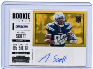 2017 Panini Contenders #276 Artavis Scott Rookie Ticket Autograph Variation - Foto 1 di 2