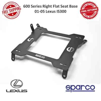 Base de asiento derecha Sparco serie 600 negra atornillada acero 3/16 para 01-05 Lexus IS300 Foto 1 de 4