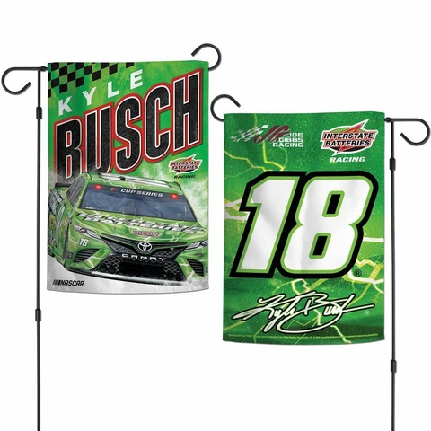 Brand New Nascar Racing #18 Kyle Busch  2 Sided 12.5 X 18" Wincraft Garden Flag Cover