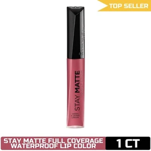 Rimmel London Stay Matte Liquid Lip Color, Rose & Shine, .21oz - 12hr Full Cover - Picture 1 of 4