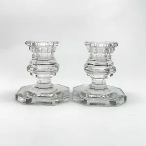 Baccarat Crystal Regence Single Light Candlesticks Louis XIV 3in 2Pc Set France - Picture 1 of 12