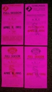 1993-1996 CHICAGO WHITE SOX FULL SEASON RESERVED PARKING PASSES TICKETS 4 YEARS - Picture 1 of 10