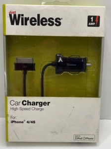 Just Wireless Car Charger For iPhone 4/4S iPod Touch & Nano High Speed 1 AMP - Picture 1 of 4