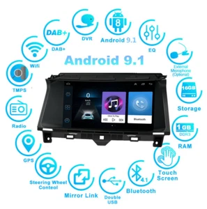 Car Android 9.1 Radio Stereo GPS MP5 9'' Touch Screen For 2008-2012 Honda Accord - Picture 1 of 12