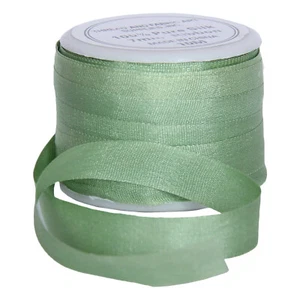 Threadart 100% Pure Silk Ribbon -7mm Nile Green - No.240 - 10 Meters - Picture 1 of 7