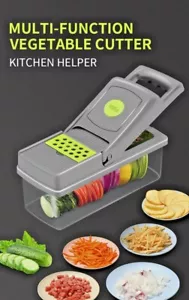 14 in 1 Food Vegetable Slicer Salad Fruit Peeler Cutter Dicer Chopper Kitchen UK - Picture 1 of 12