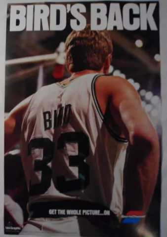 LARRY BIRD  ORIGINAL BIRDS  BACK   POSTER  BOSTON  CELTICS   VERY GOOD CONDITION Cover