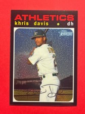 Khris Davis ~ 2020 Topps Heritage ~ Chrome Parallel /999