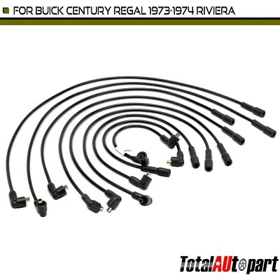 Juegos de cables de bujías de 9 piezas para Buick Century Regal 73-74 Riviera Electra Apollo Foto 1 de 4