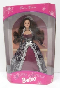 Vintage 1996 Winter Fantasy Special Edition Brunette Barbie Doll #17666 - Picture 1 of 8