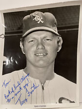 TERRY FOSTER CHICAGO WHITE SOX SIGNED AUTOGRAPHED 8x10 PHOTO RARE 1972 B/W