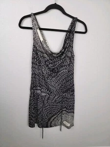 DVF Diane von Furstenberg Silk Jersey Cowl Drape Neck Drawstring Tank Dress Sm - Picture 1 of 9