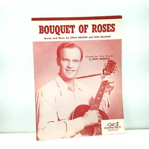 Eddy Arnold Bouquet of Roses Sheet Music 1948 Hill and Range - Picture 1 of 2