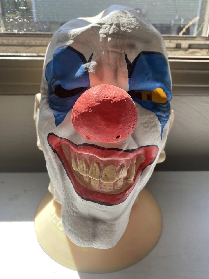 Scary Clown Mask Latex Horror Bald Eye And Mouth - Image 1 of 1