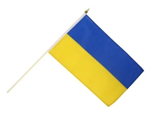 Ukraine Stockflagge Flaggen Fahnen Stockfahne 30x45cm - Bild 1 von 1