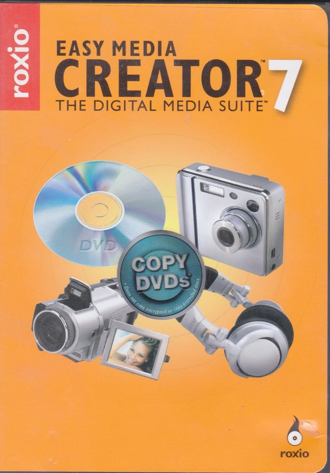 Roxio Easy Media Creator 7 two CDs (Program & Content Library) -Windows 2000/XP - Image 1 of 1