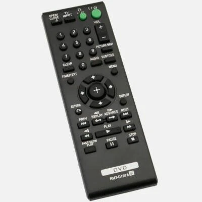 New Replace For Sony RMT-D197A DVD Remote Control DVPSR201P DVP-SR210 DVPSR210P - Image 1 of 4