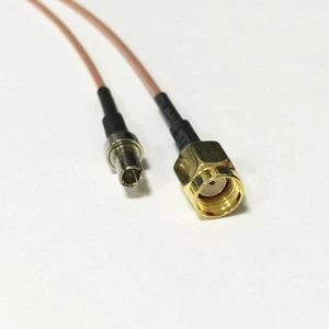 RP SMA macho a TS9 macho conector recto cable RG178 15 cm 6" NUEVO - Imagen 1 de 7