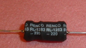 NEW 5PCS Power Line Chokes RENCO RL1283-220 IC 220 µH +-15% TINNED COPPER WIRE - Picture 1 of 12