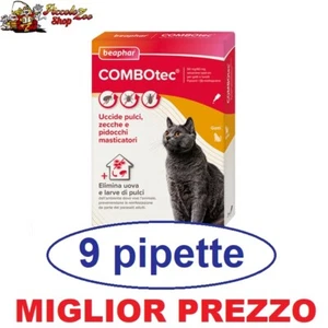 Beaphar Fiprotec combo gatto 9 pipette Combotec antiparassitario per gatti - Foto 1 di 1