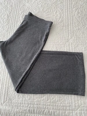 Kate Hill Gris Rayón y Spandex Cintura Elástica Recortada Yoga, Pantalones de Ejercicio Talla PL Foto 1 de 4