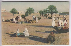 CPA AFRIQUE ALGERIE - UNE HALTE AU DESERT CHAMEAU CHAMELIERS TENTES 1910 ~D21 - Imagen 1 de 2