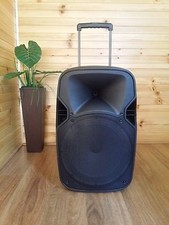 Bluetooth Powered PA Speaker Battery FM 1000W Karaoke Guitar Mic Echo Remote 