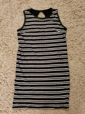 A Pea In The Pod Black White Sleeveless Maternity Sun Dress Size Large - Image 1 of 4