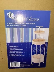 4-Tier Plastic Drawer Organizer Cosmetics Storage Rack With Universal Wheel  - Picture 1 of 4
