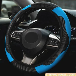 38cm/15'' Car Auto Microfiber Leather Steering Wheel Cover Accessories Universal - Picture 1 of 16