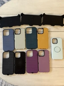 Lot of 4 OtterBox Defender Pro Case & 3 Holsters for iPhone 13 Pro Max (USED) - Photo 1 sur 15