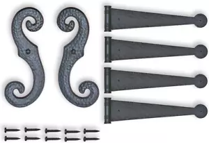 Decorative Vinyl Shutter Hinges and S Holdback Hooks for Exterior Decorative Shu - Picture 1 of 12