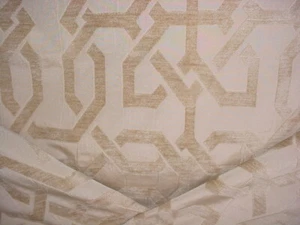 18Y Scalamandre VX 00487244 Wexford Parchment Chenille Lattice Upholstery Fabric - Picture 1 of 4