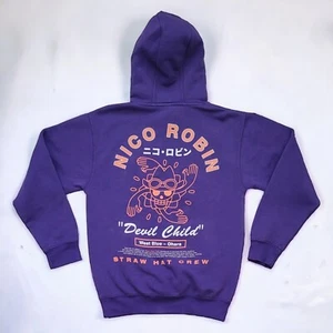 Nico Robin Purple Hoodie, Crunchyroll Exclusive, Size Small  - Picture 1 of 16