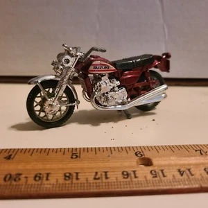 1970s Diecast Suzuki Motorcycle Champ of the Road - Burgandy Vintage - Picture 1 of 6