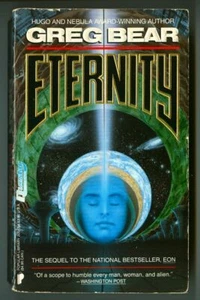 ETERNITY by Greg Bear! Vintage 1989 WARNER Books Science Fiction Paperback! - Picture 1 of 2