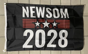 Gavin Newsom President 2028 Flag FREE USA SHIP Vote Democrat Liberal Sign 3x5' - Picture 1 of 1