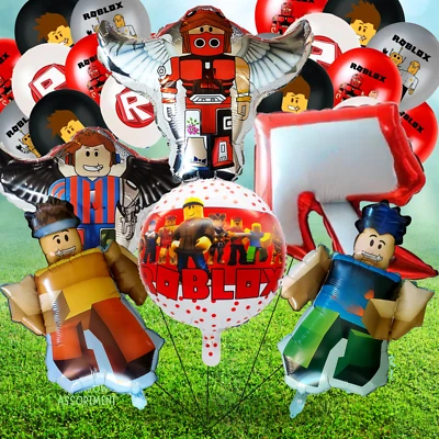 JEWELESPARTYZ 18pc Foil Latex BALLOON box Blox PARTY SUPPLIES BIRTHDAY DECORATION TABLEWARE