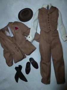 Ken klassisch braun Hahnentritt Business Mode Hut & Ersatzschuhe neu Zustand - Bild 1 von 16