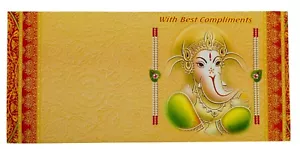Ganesh Elefant Indien dekorierter Hochzeitsgeschenk Umschlag - 4276 - Bild 1 von 4