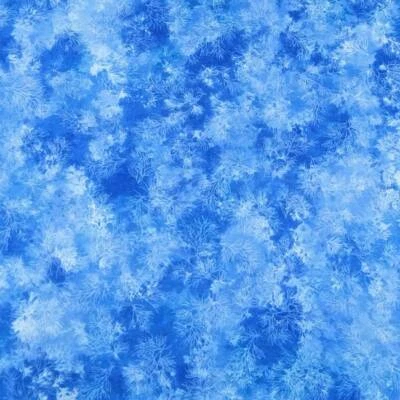 Delicate White Branches on Azure Blue, A Robert Kaufman Cotton,  Per 1/2 Yd - Image 1 of 3